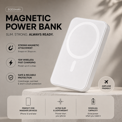 Recharch Magnetic Power Bank 5000mAh Wireless