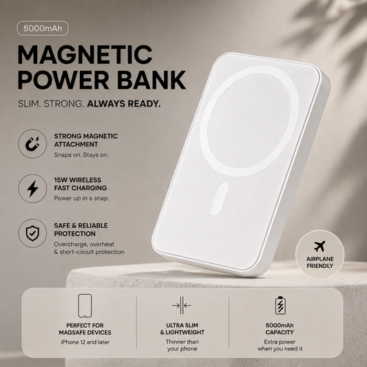 Recharch Magnetic Power Bank 5000mAh Wireless